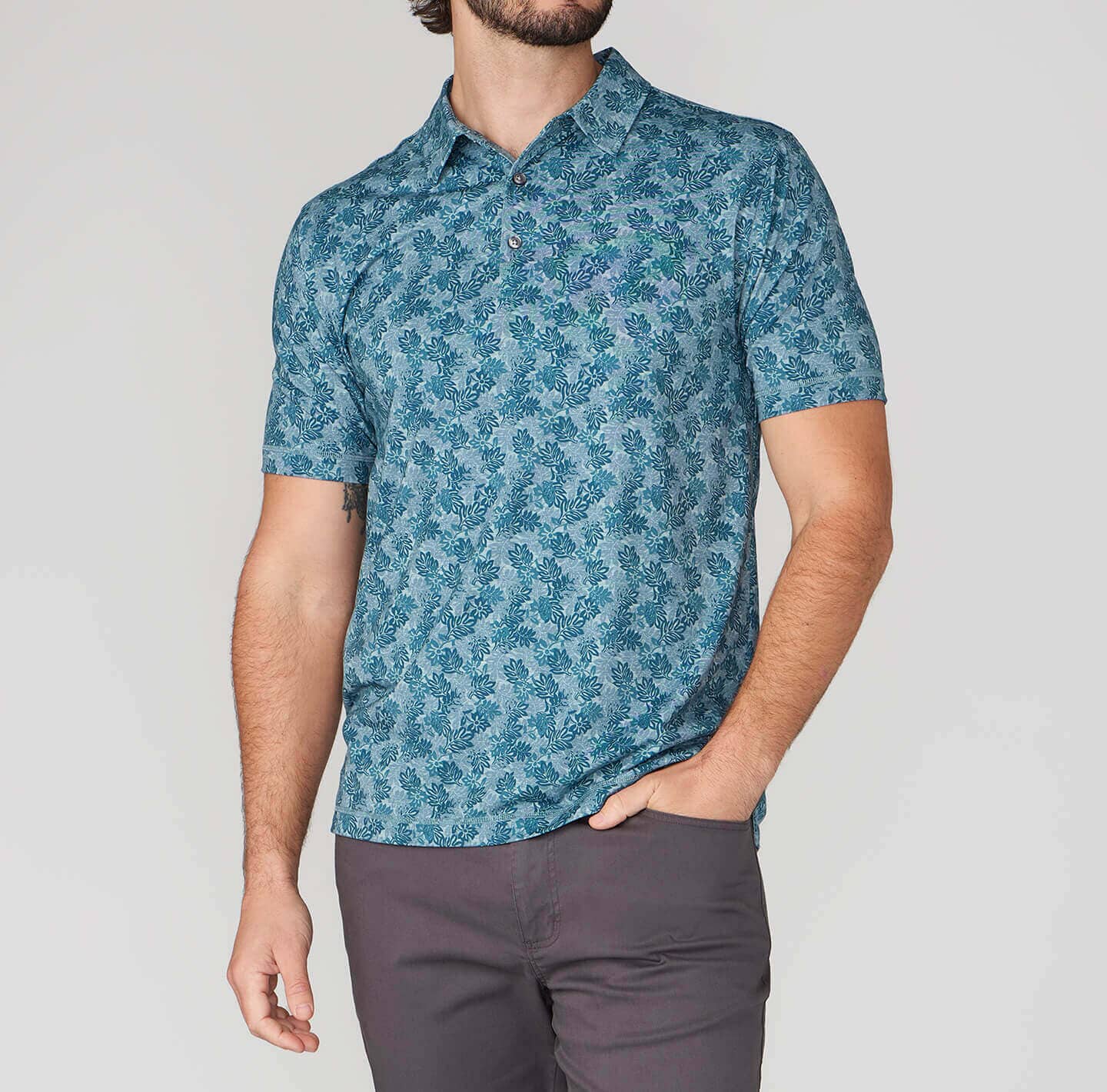 Printed Delray Polo – Lightweight & Quick Dry - LINKSOUL