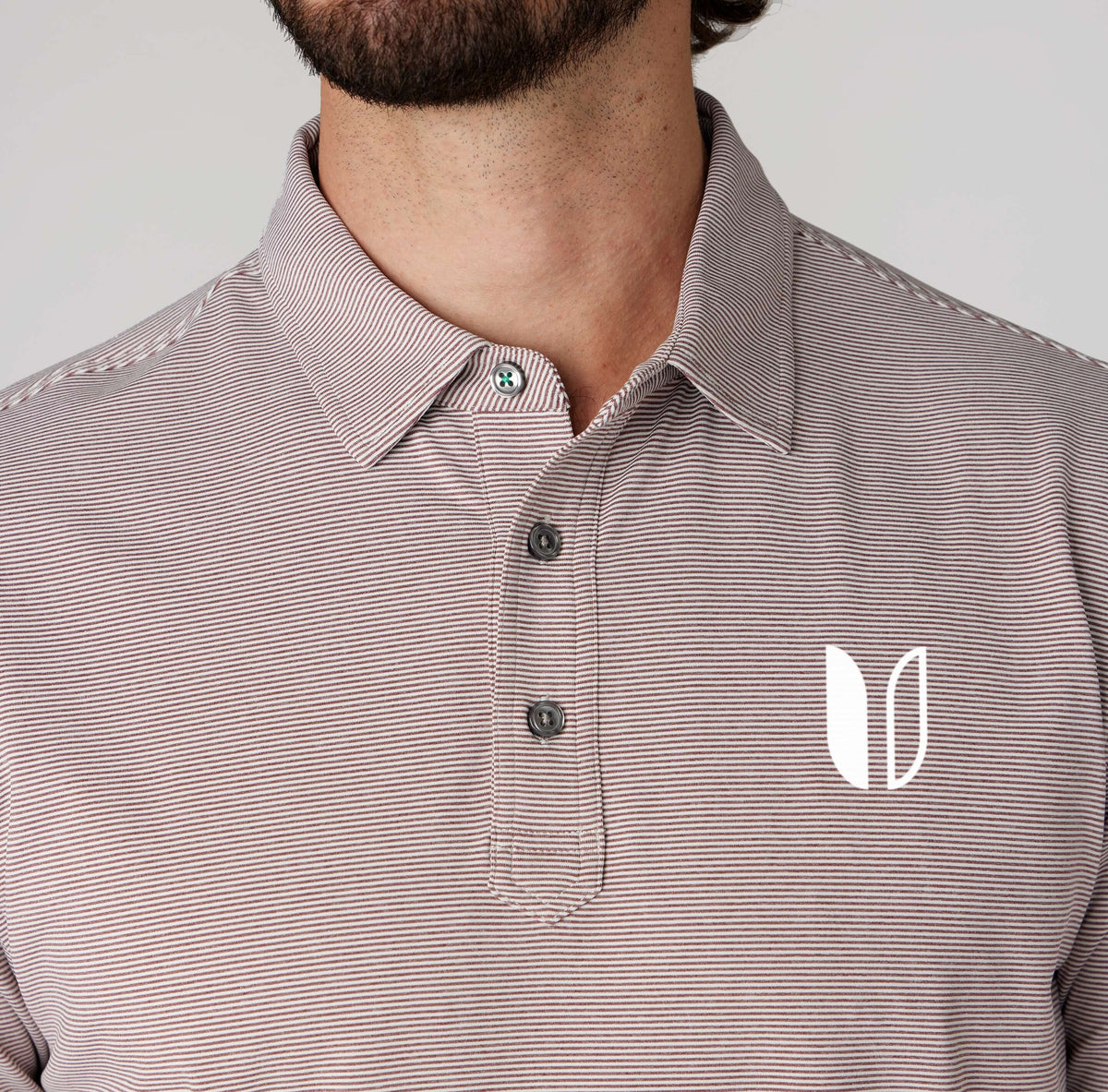 Tour Logo Monterey Microstripe Performance Polo