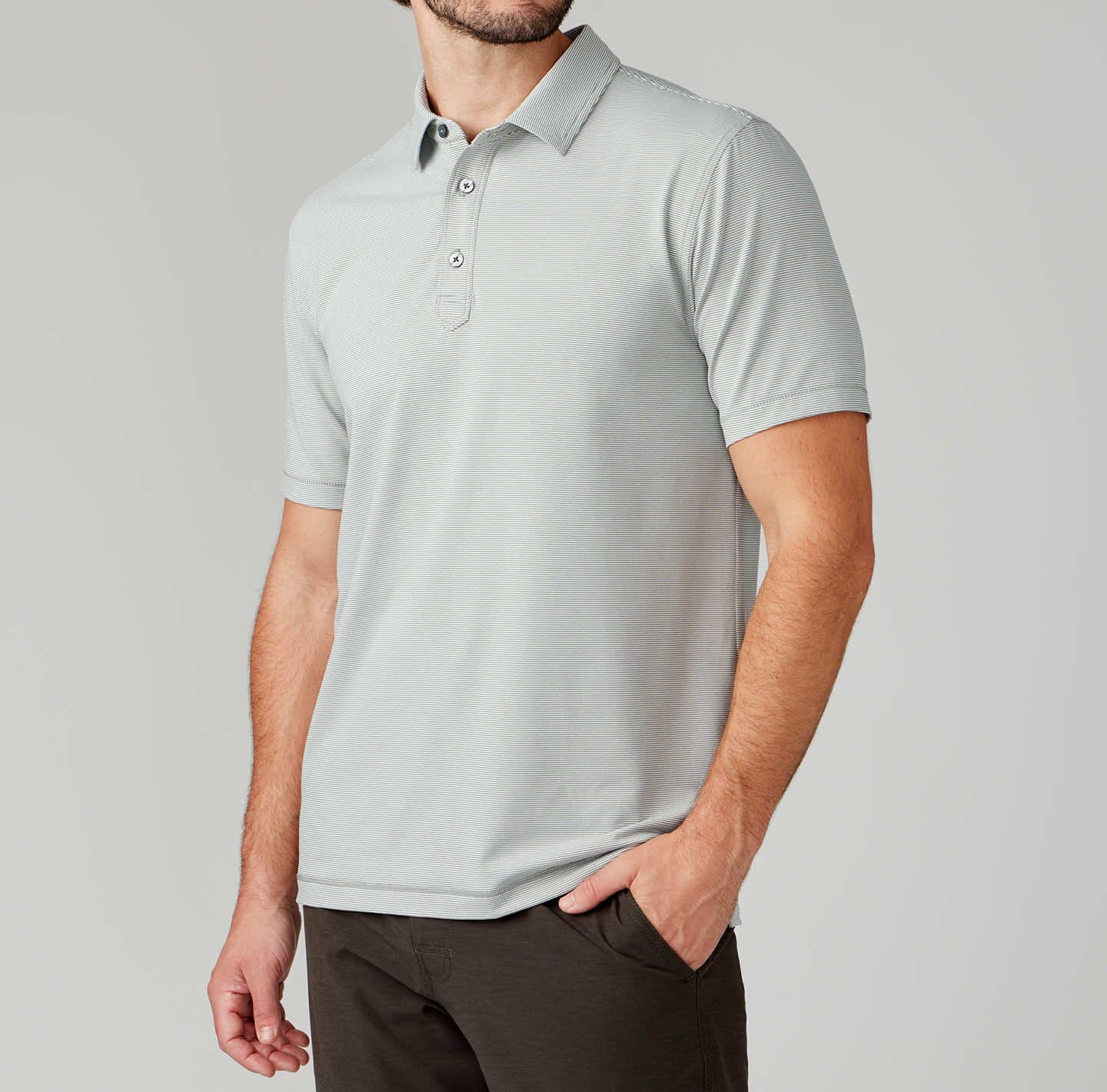 Monterey Microstripe Performance Polo