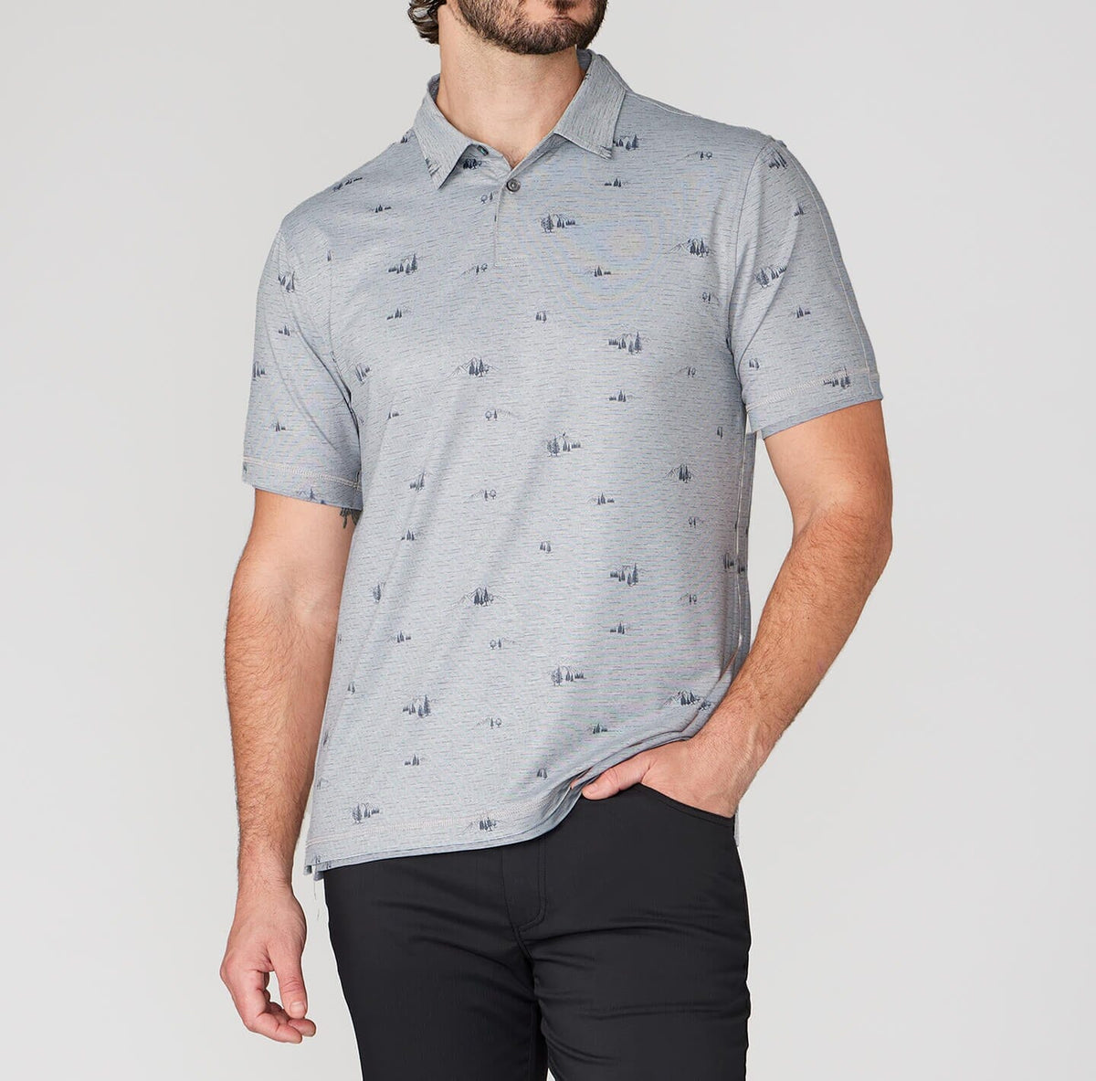 Printed Drysdale Performance Polo