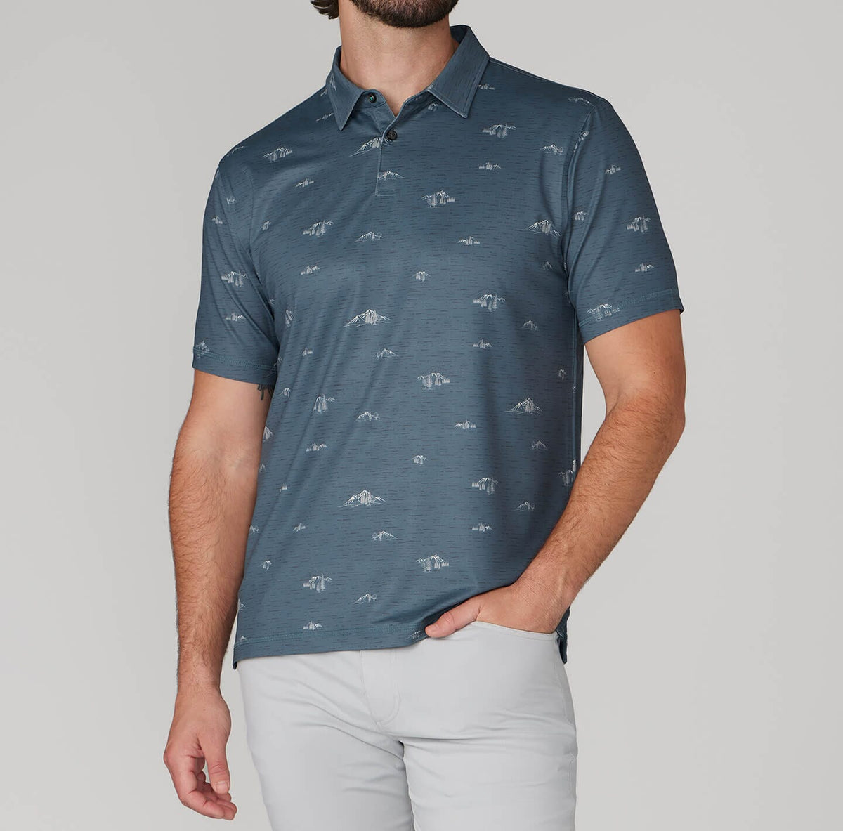 Printed Drysdale Performance Polo