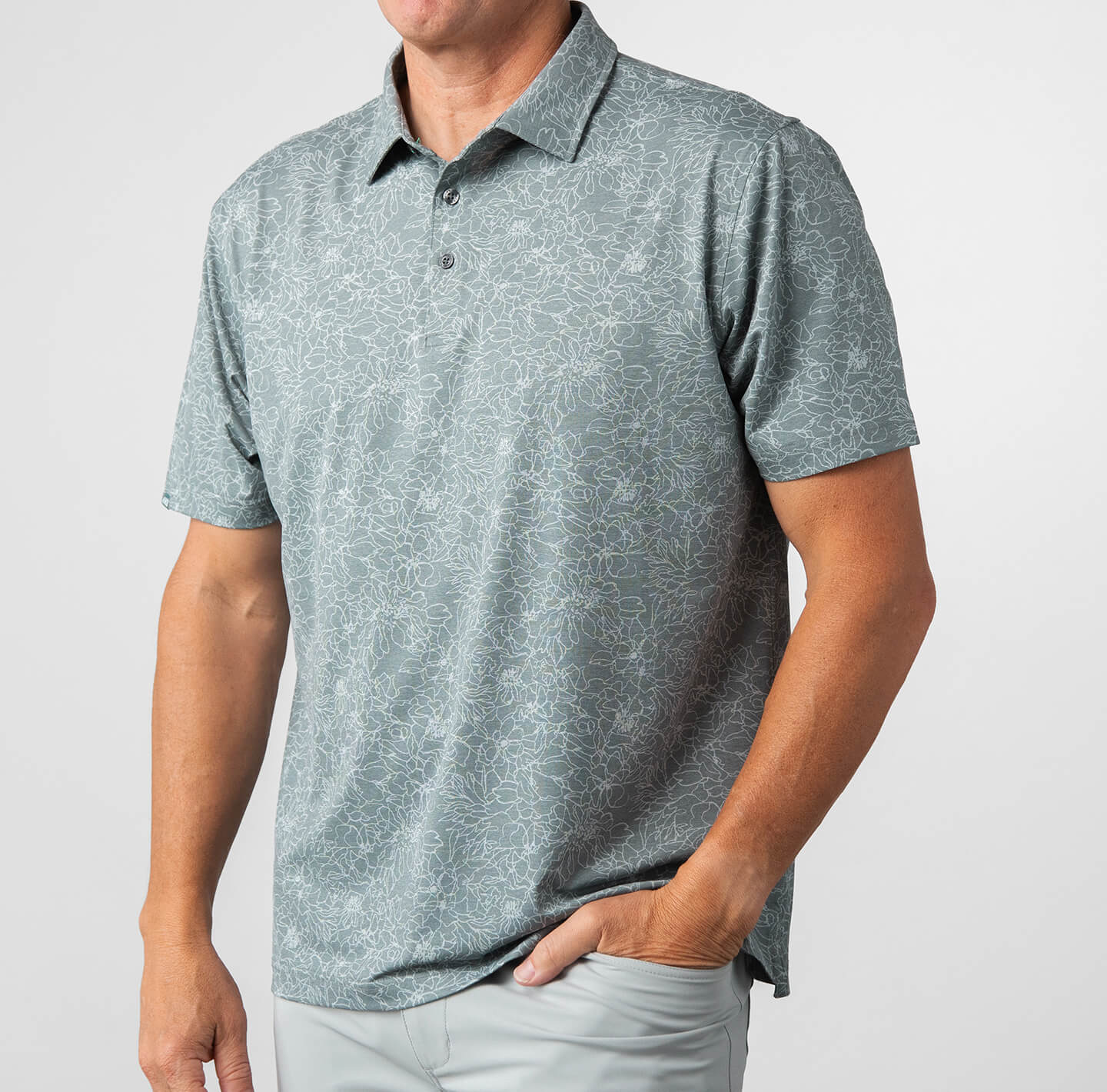Printed Palomar Performance Polo