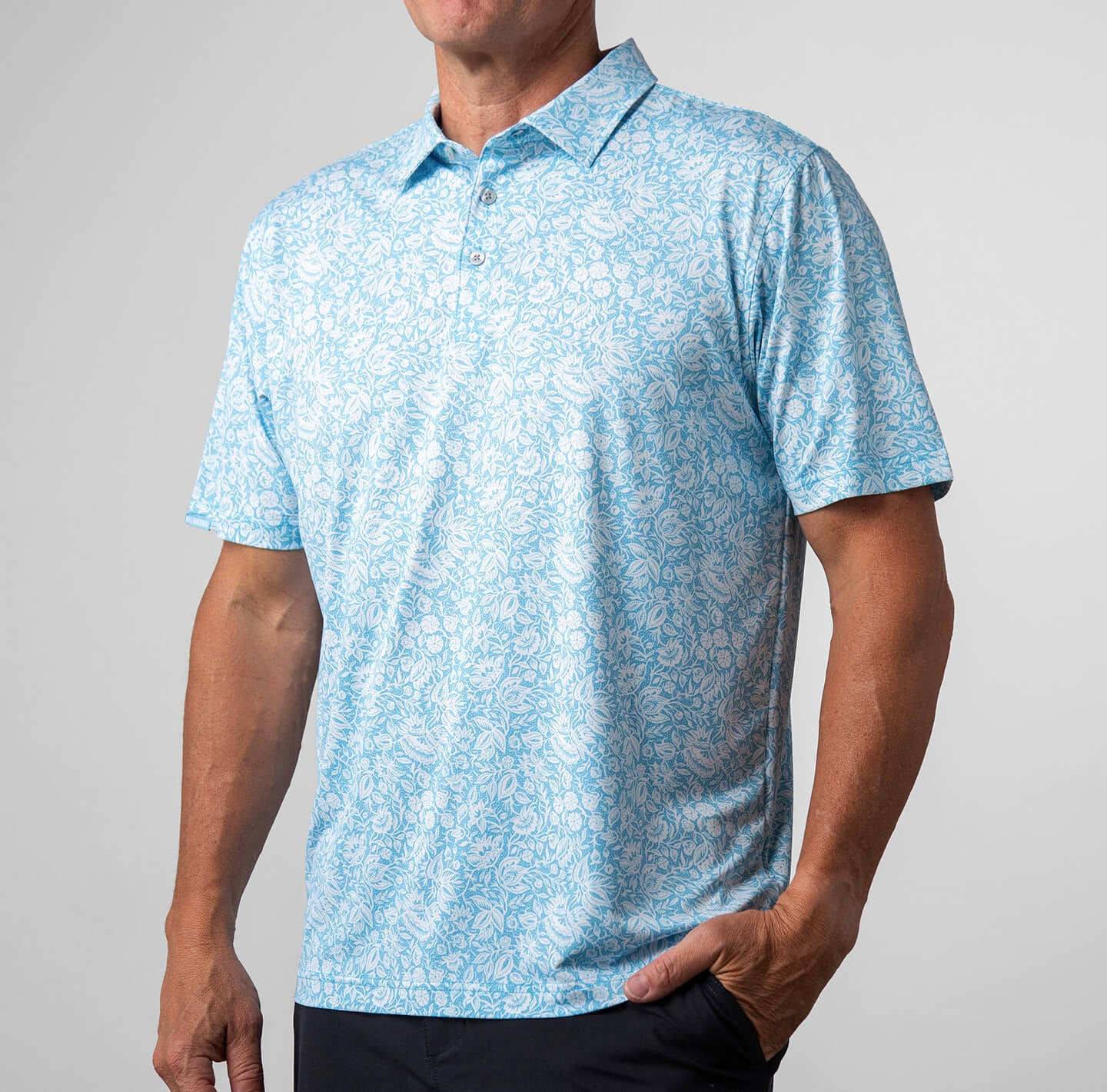 Printed Palomar Performance Polo - LINKSOUL
