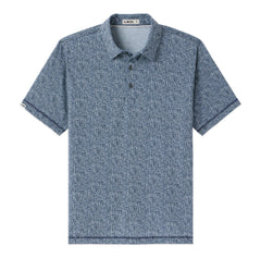 【crepuscule】BORDER POLOSHIRT CALEE/キャリー】DROP SHOULDER NARROW PITCH BORDER POLO SHIRT