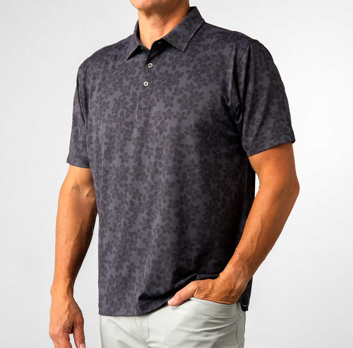 Printed Palomar Performance Polo - LINKSOUL