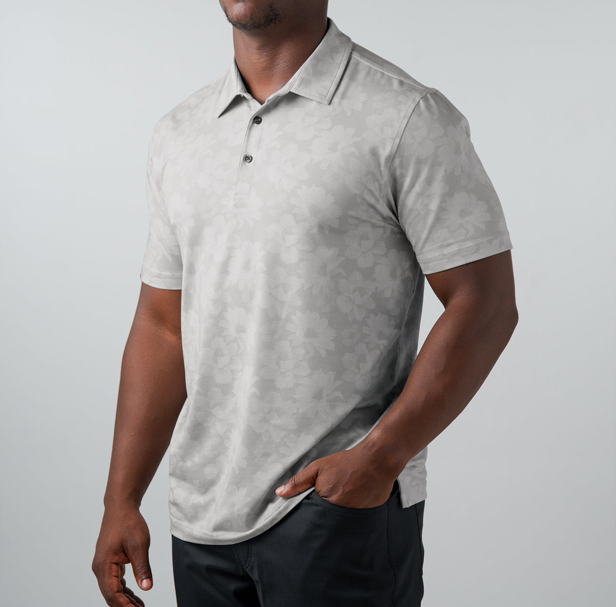 Printed Tremont Polo - Floral - LINKSOUL