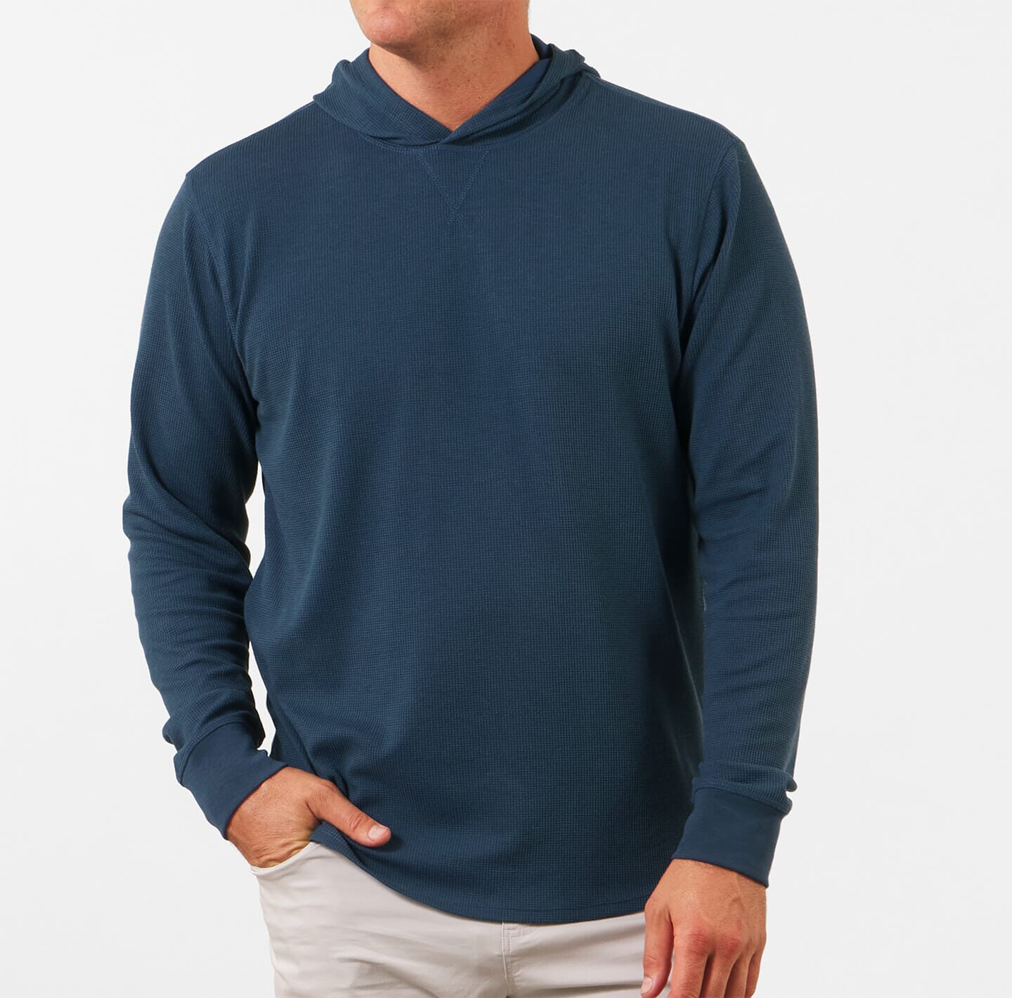 Avalon Waffle Hoodie | Breathable Easy Care Layer - LINKSOUL
