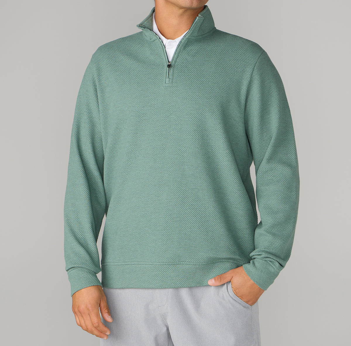 cotton Canyon Jacquard Quarter-Zip - LINKSOUL