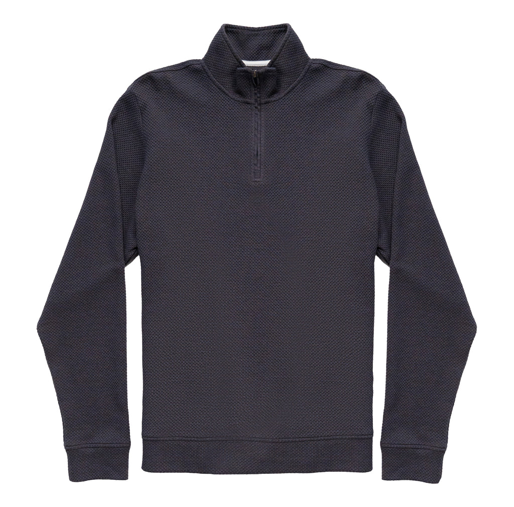 Canyon Jacquard Quarter-Zip | Black Heather | LINKSOUL