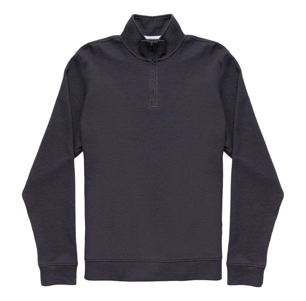 Canyon Jacquard Quarter-Zip | Black Heather | LINKSOUL