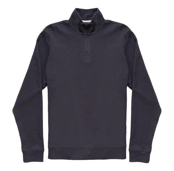 Canyon Jacquard Quarter-Zip | Black Heather | LINKSOUL