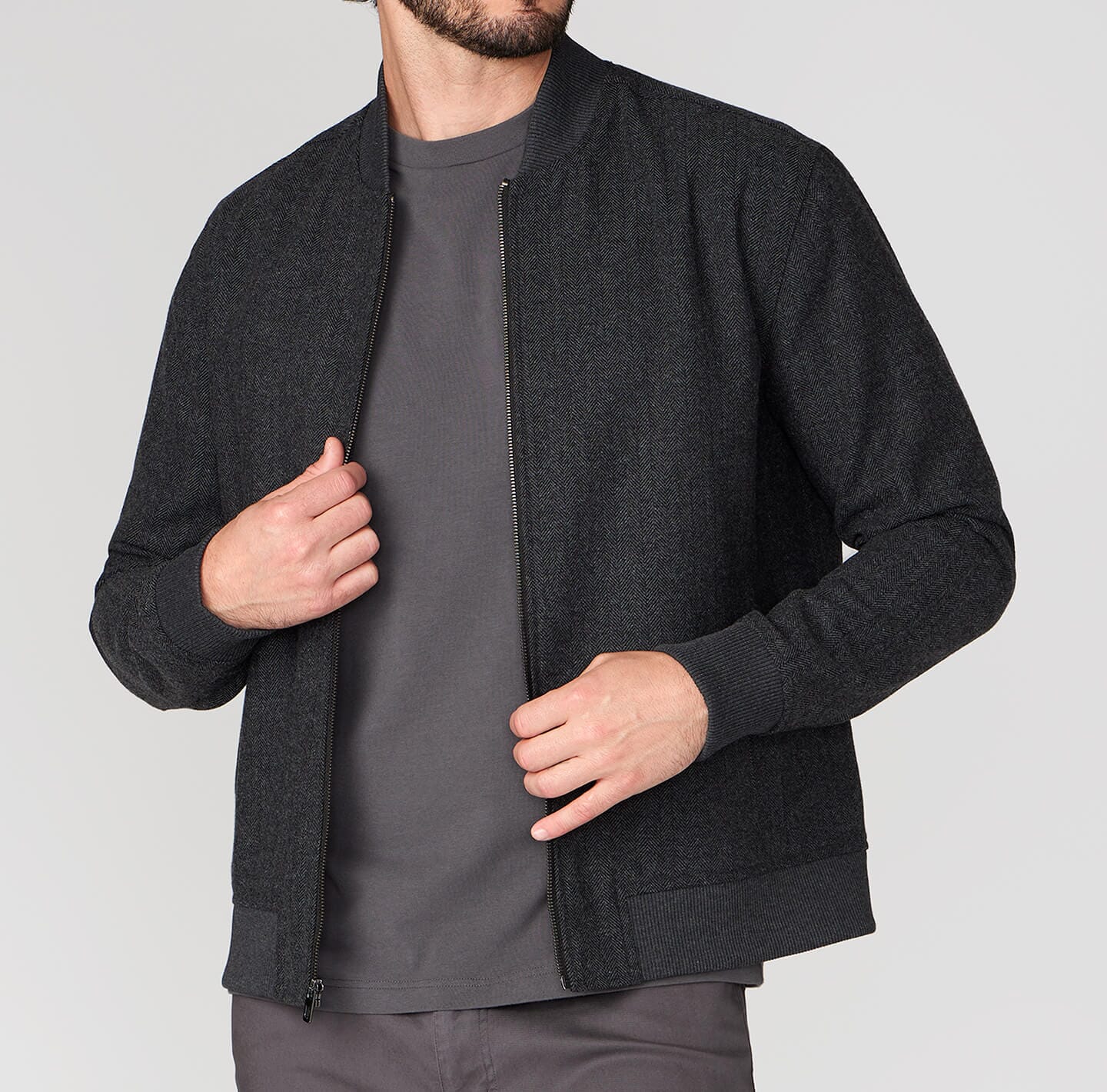 Beames Wool Bomber Jacket - LINKSOUL