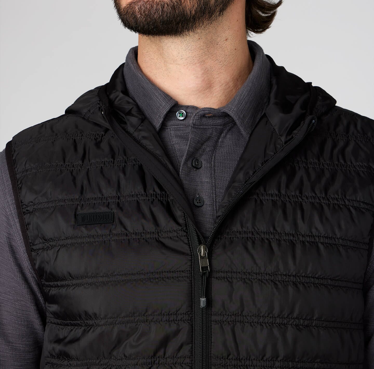 Eaton Packable PrimaLoft Hooded Full-Zip Vest - LINKSOUL