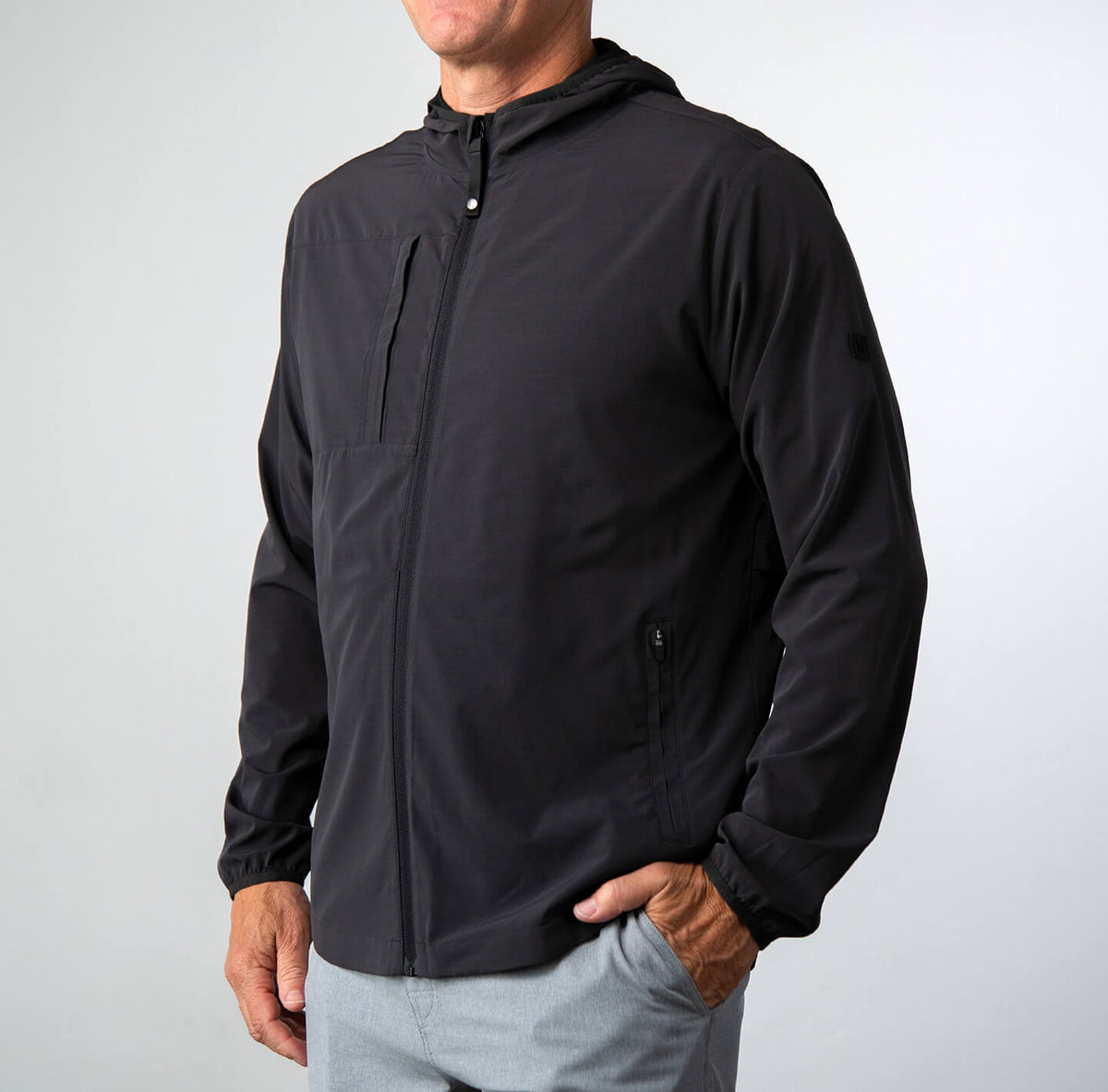 Bodega Hooded Performance Full-Zip Jacket