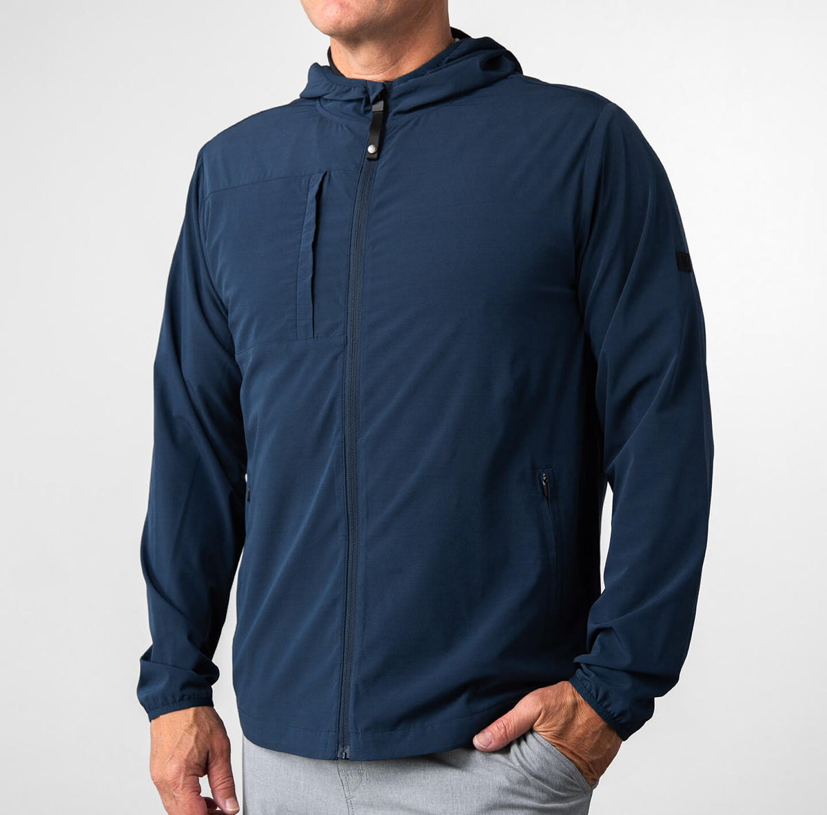 Bodega Hooded Performance Full-Zip Jacket