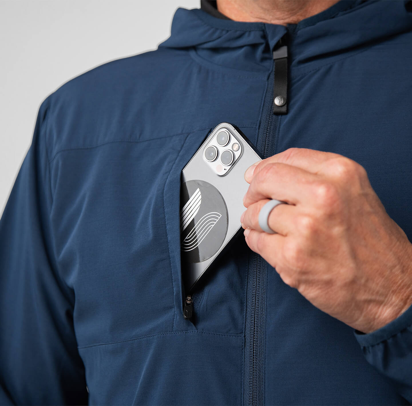 Bodega Hooded Performance Full-Zip Jacket