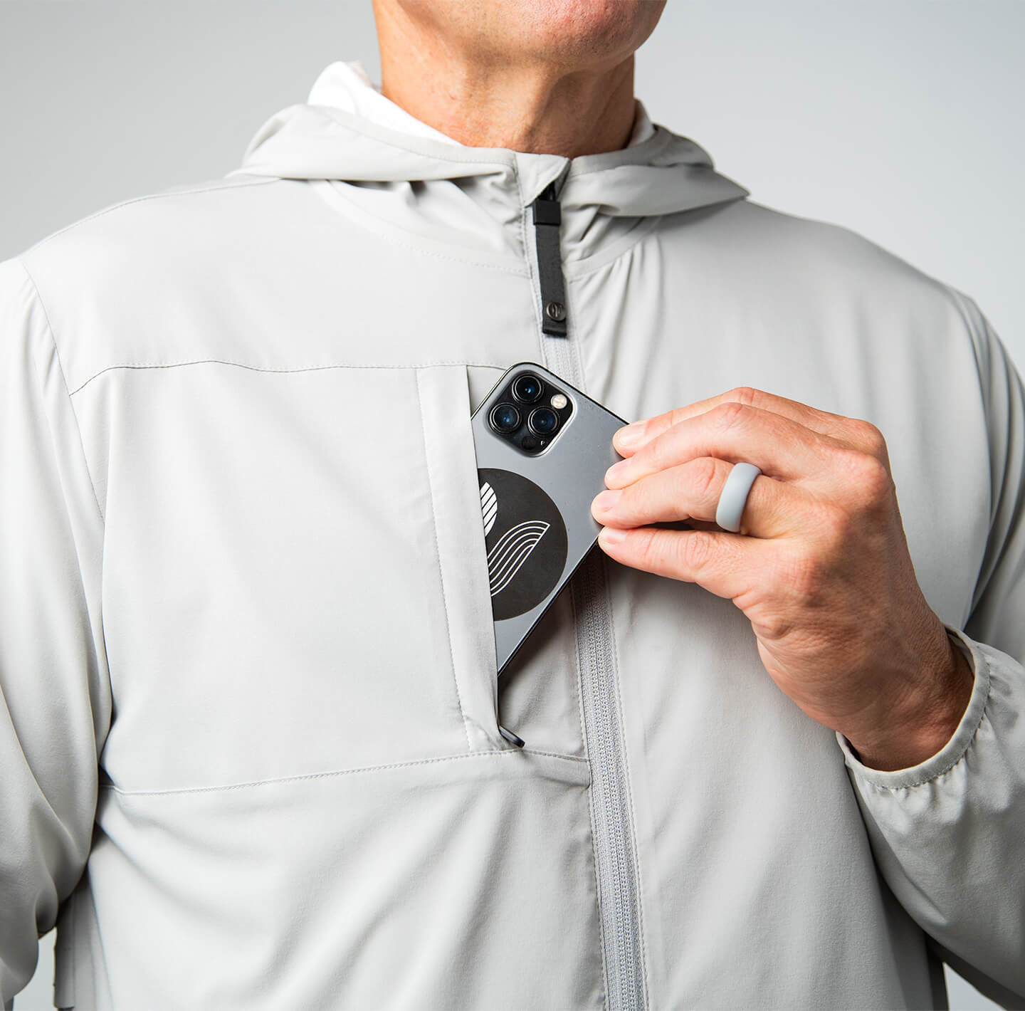 Bodega Hooded Performance Full-Zip Jacket