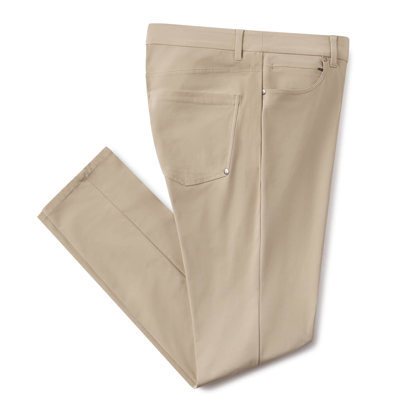 khaki men's Around The Clock pants with security pockets