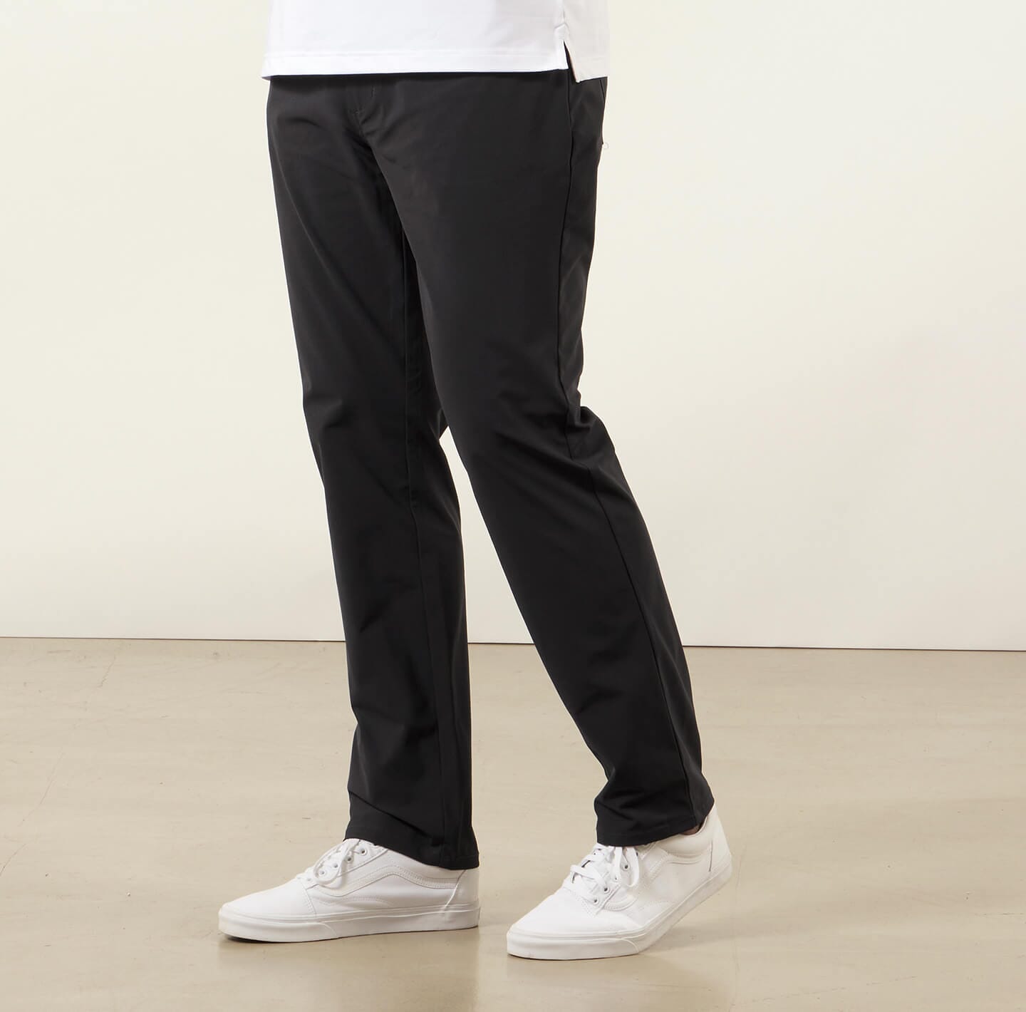 model showing side of the Around The Clock Pants in Black