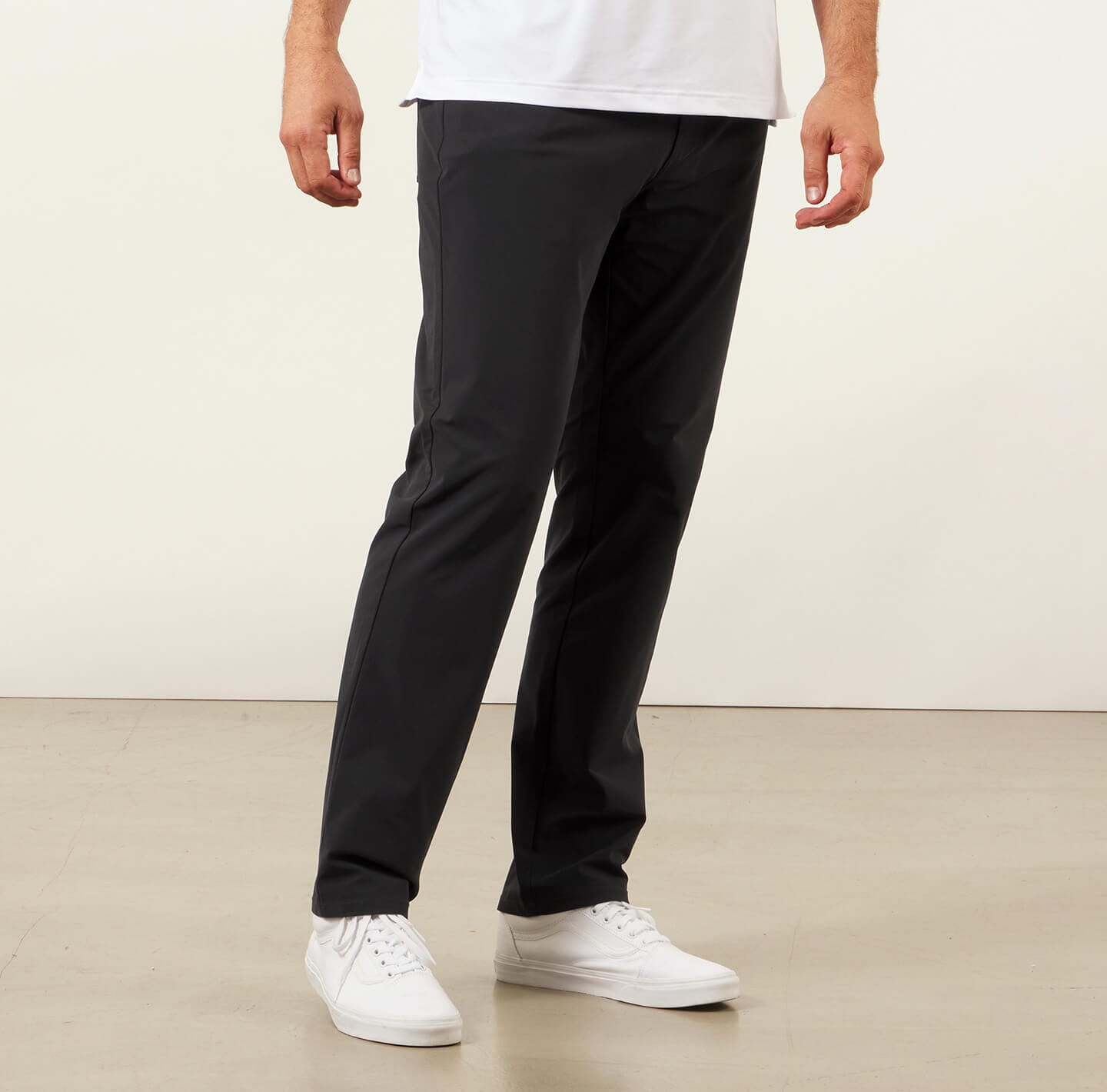 model showing side of the Around The Clock Pants in Black