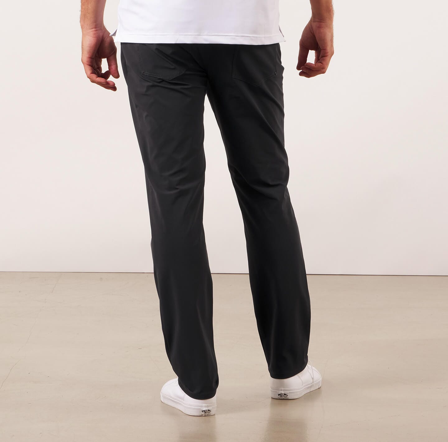 model showing back of the Around The Clock Pants in Black