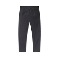 Back of the wrinkle resistant black men's pants with security pockets