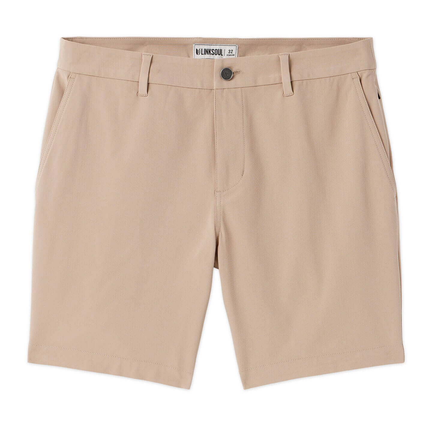 wrinkle resistant khaki men's short with security pockets