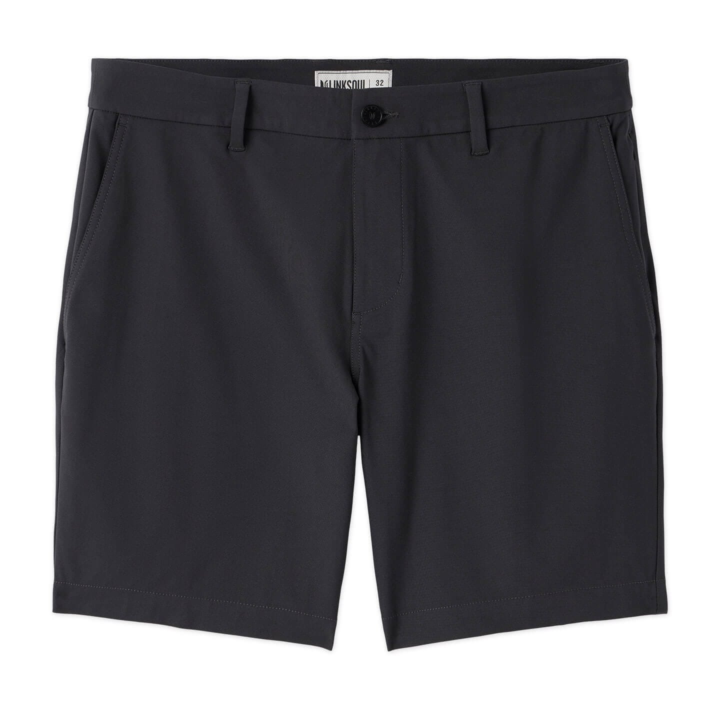 wrinkle resistant black Men's Short with security pockets