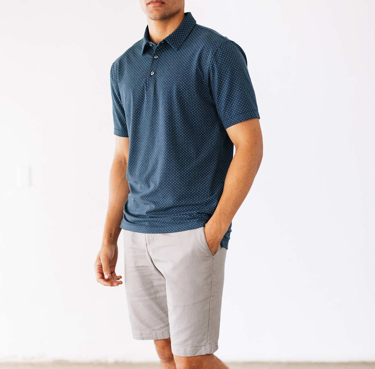 Anza Dot Print Polo