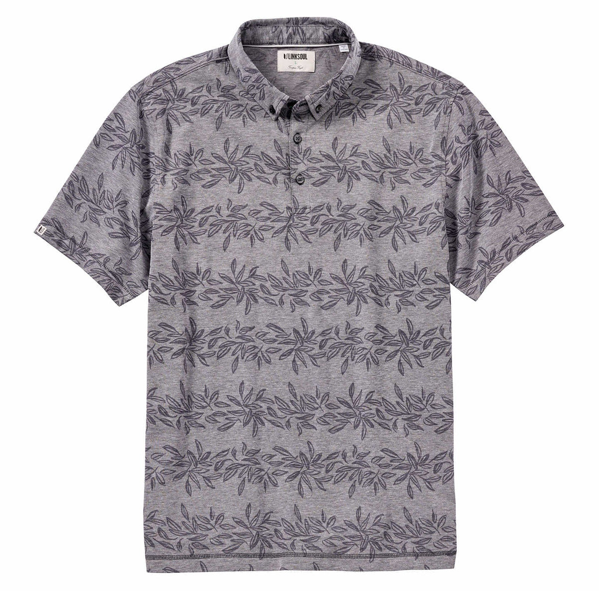 Vine Print Oxford Polo