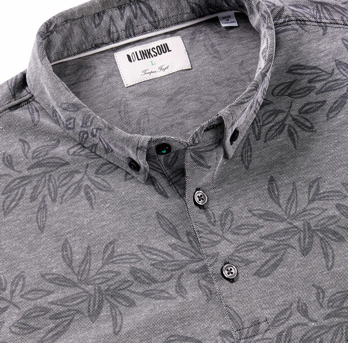 Vine Print Oxford Polo