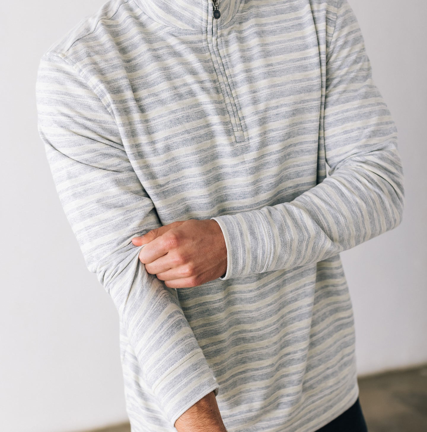 Reverse Stripe Quarter-Zip - LINKSOUL