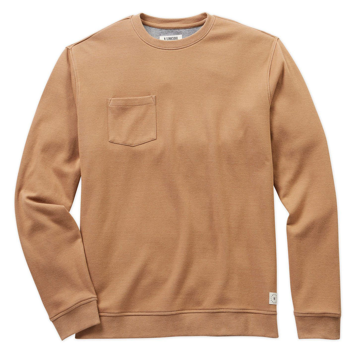 Double-Knit Pocket Crewneck Sweatshirt