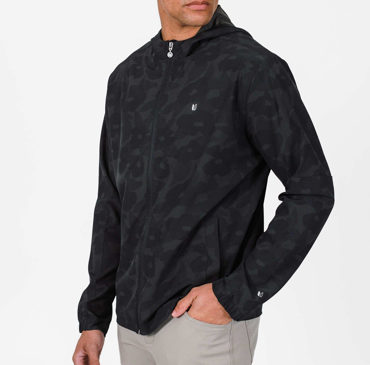 Printed Stormer Hooded Full-Zip Windbreaker