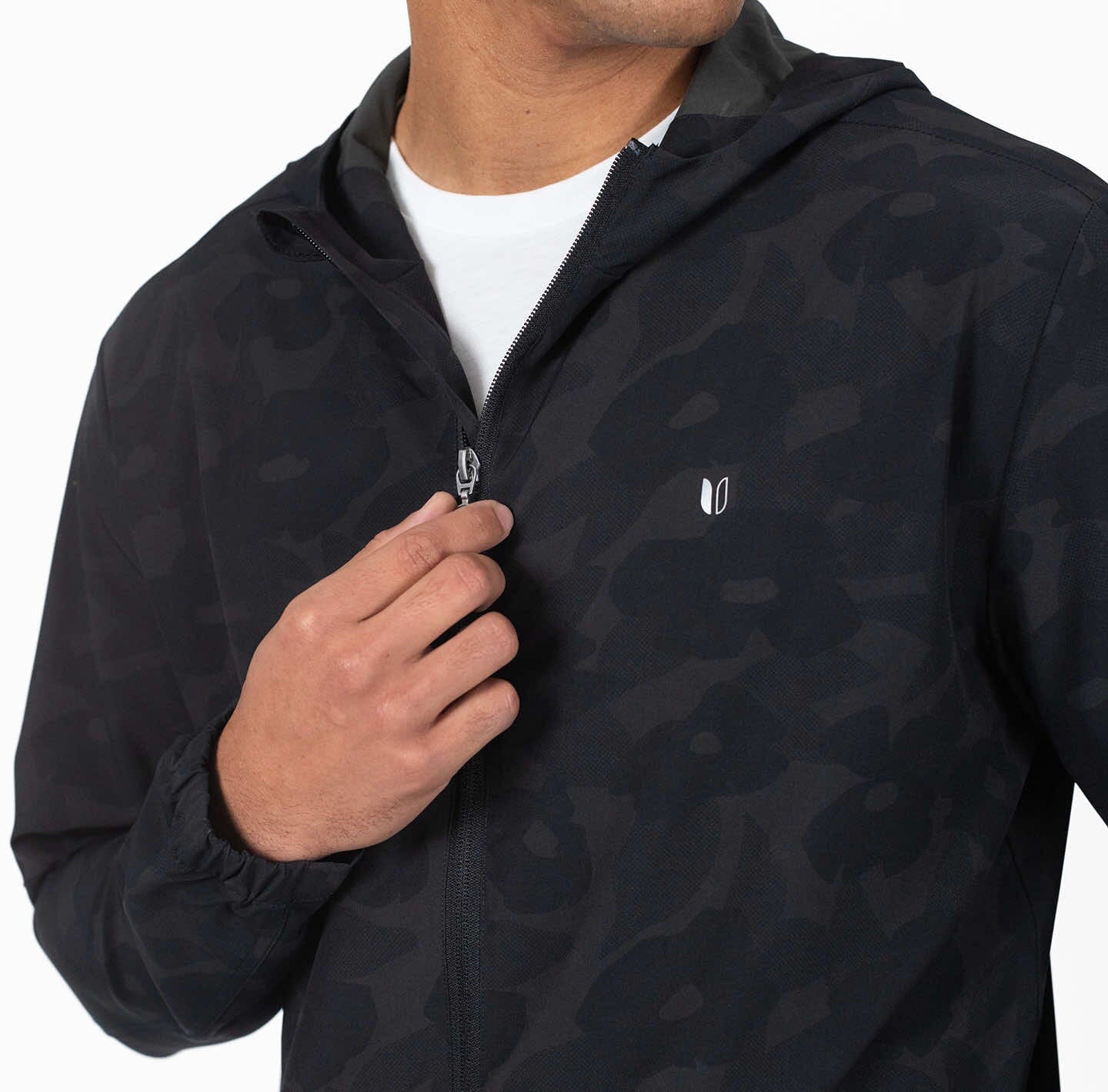 Printed Stormer Hooded Full-Zip Windbreaker