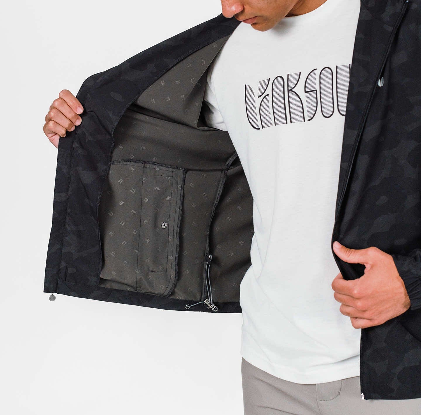 Printed Stormer Hooded Full-Zip Windbreaker