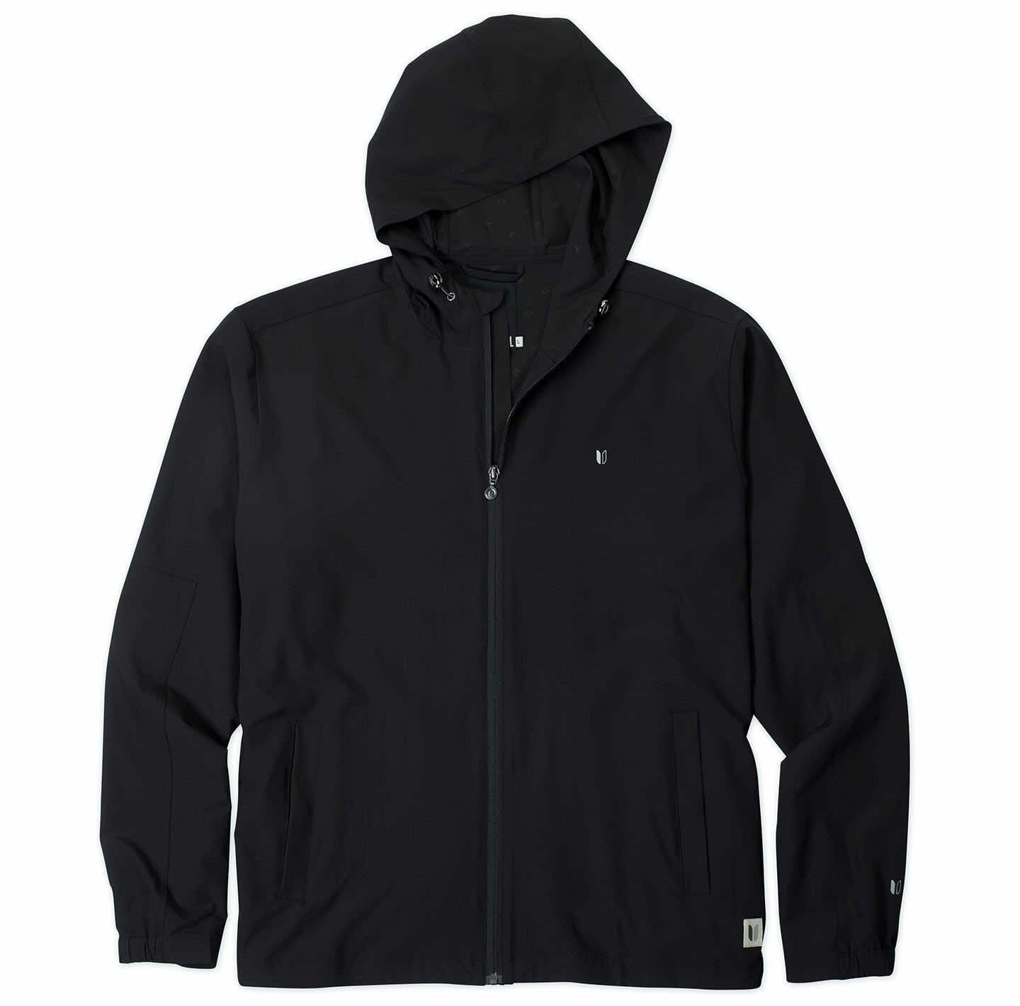 Hooded Windbreaker Jacket 016 Black