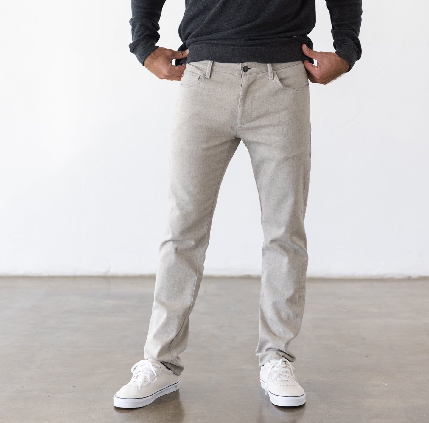 【COLOR iN ID】Line eyelet denim pants COLOR iN ID】Diagonal cut line denim (COLOR iN ID/デニム