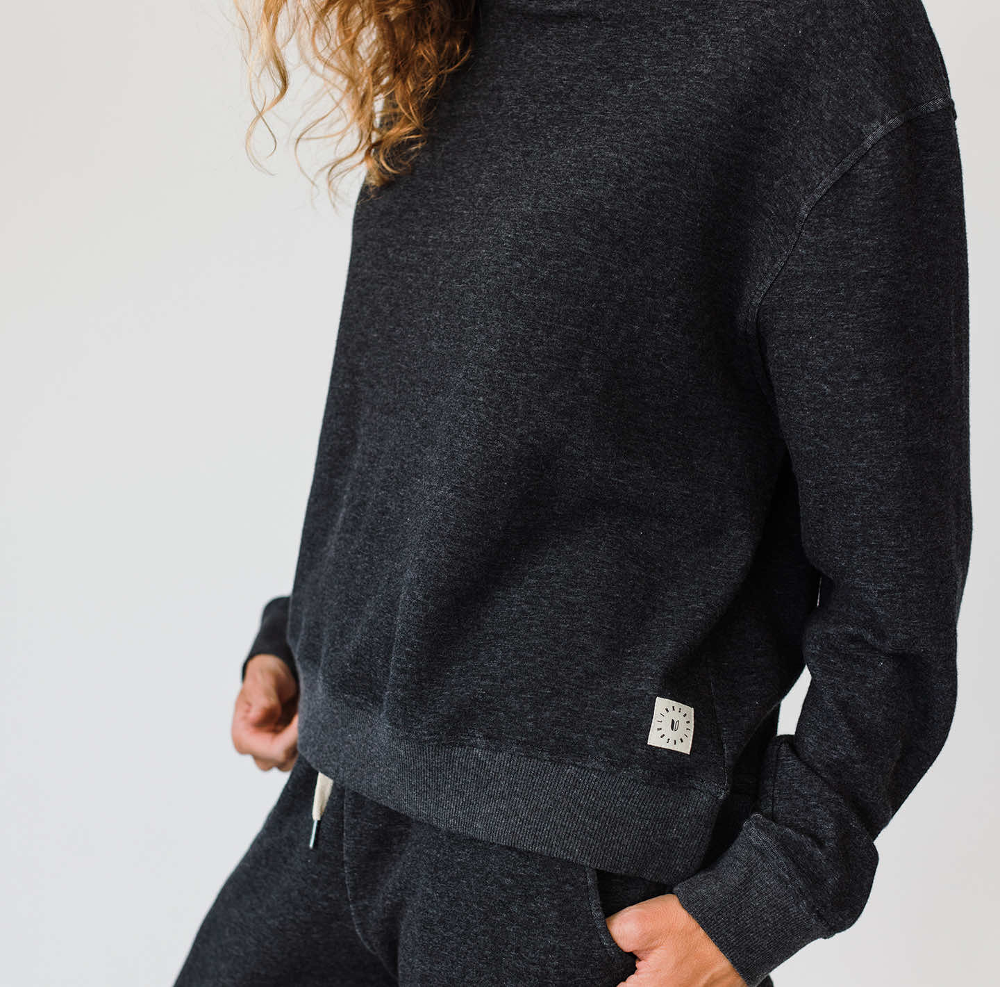 Double-Knit Pocket Crewneck Sweatshirt - LINKSOUL
